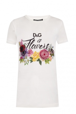 T-shirt z aplikacją z motywem kwiatowym, zdjęcie 1 T-shirt z aplikacją z motywem kwiatowym od Dolce & Gabbana